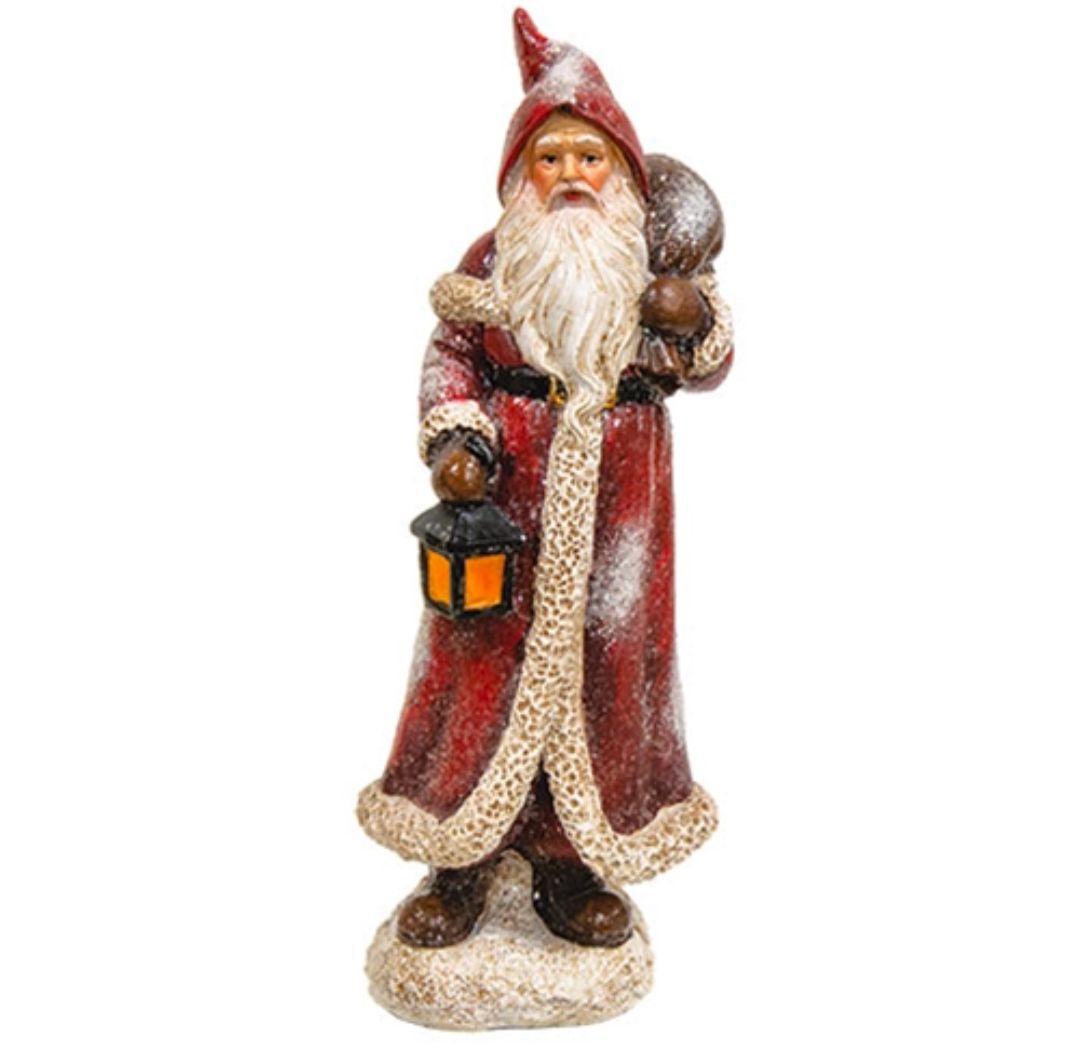 6" Resin Glittered Father Christmas