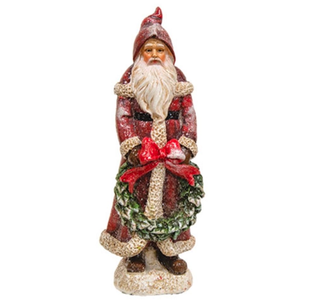 6" Resin Glittered Father Christmas