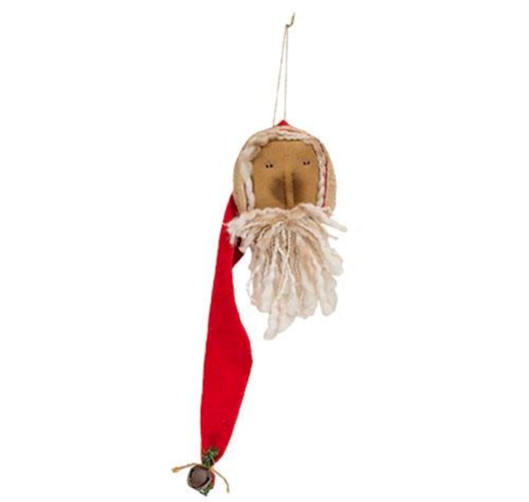 Primitive Santa Head Ornament