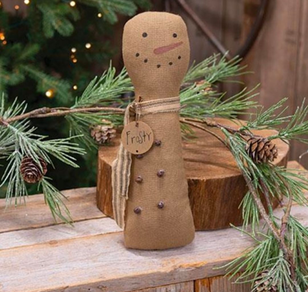 Primitive Frosty Jingles Snowman Hanger