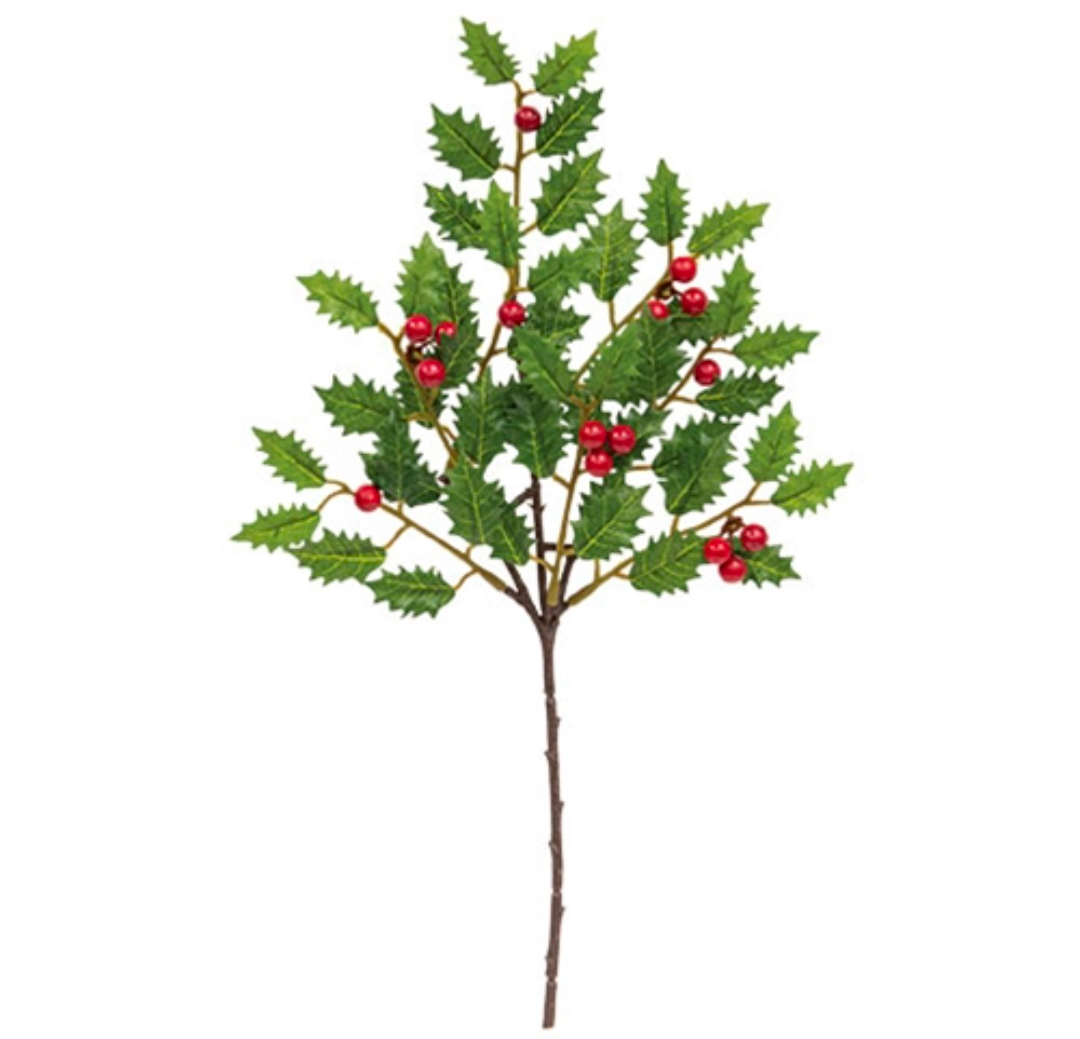15" Merry Little Holly &amp; Berries Floral Pick