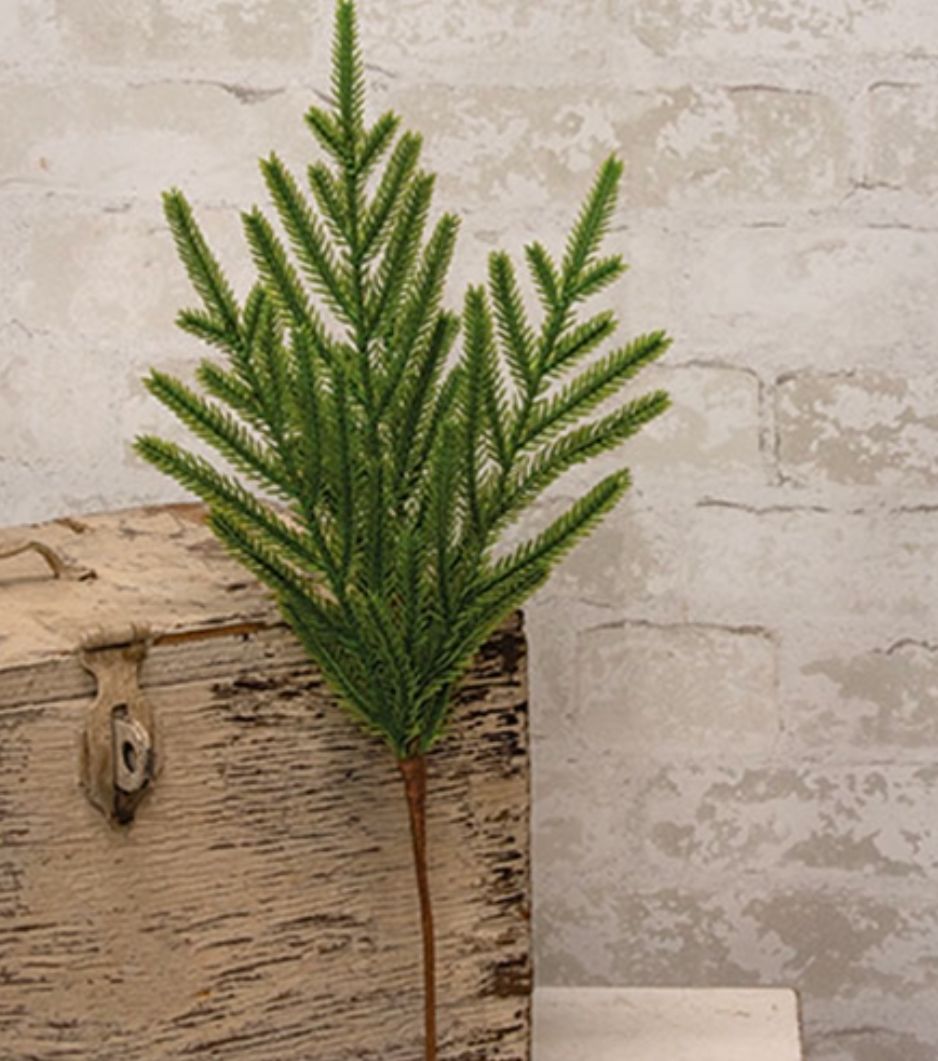 18" Evergreen Norfolk Pine Floral Pick