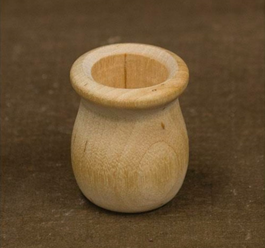 Unfinished Wood Taper Candle Holder Cup - 1-3/8"