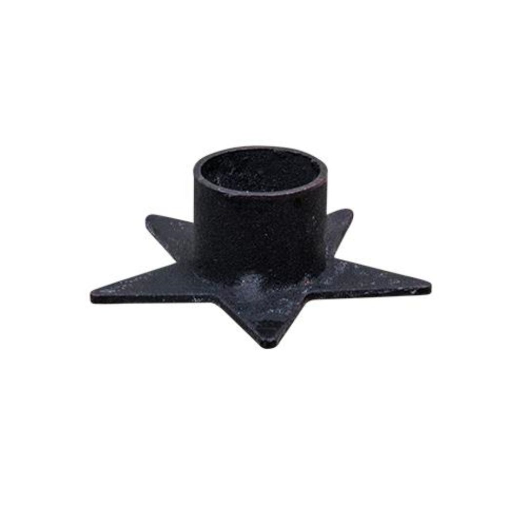 Black Star Taper Candle Holder