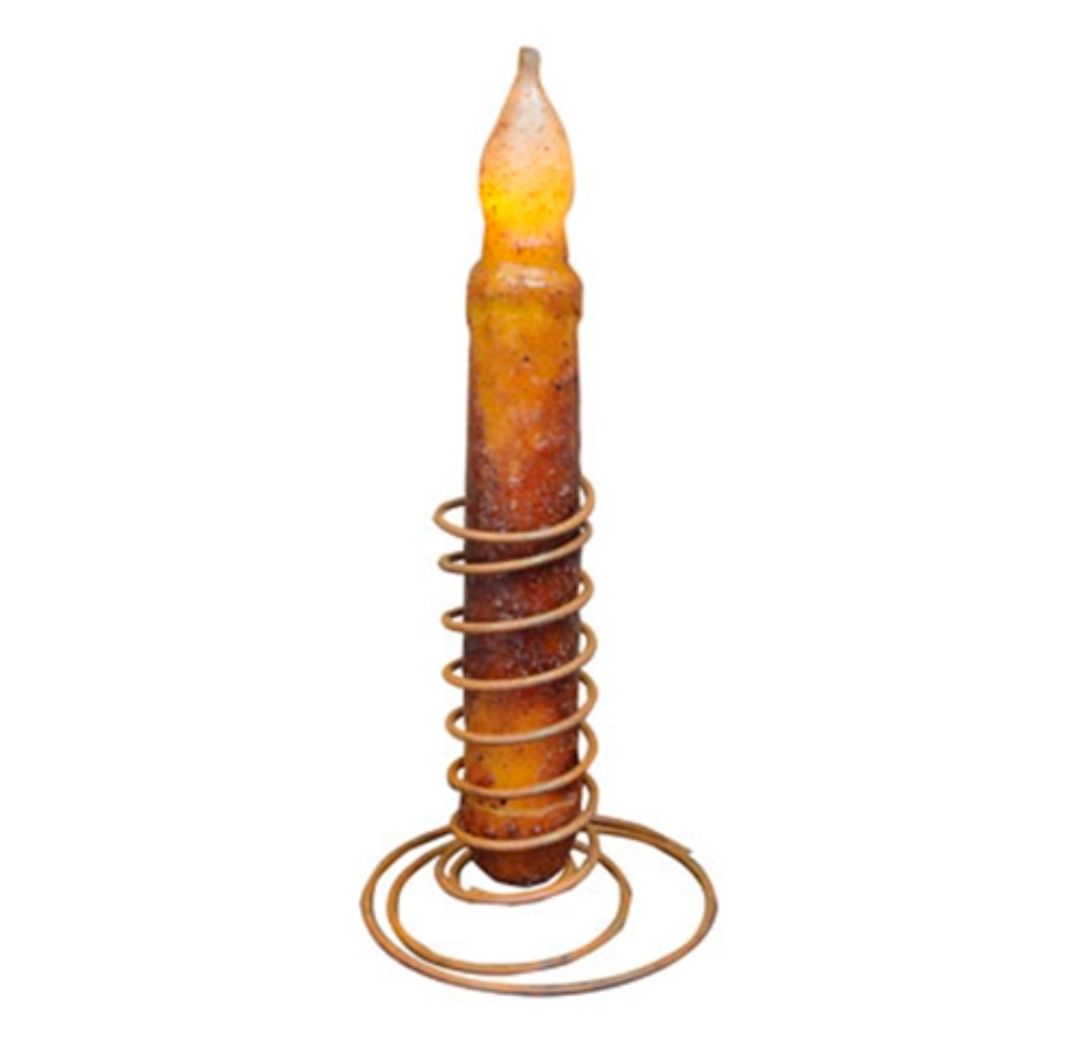 Rusty Spiral Taper Candle Stand