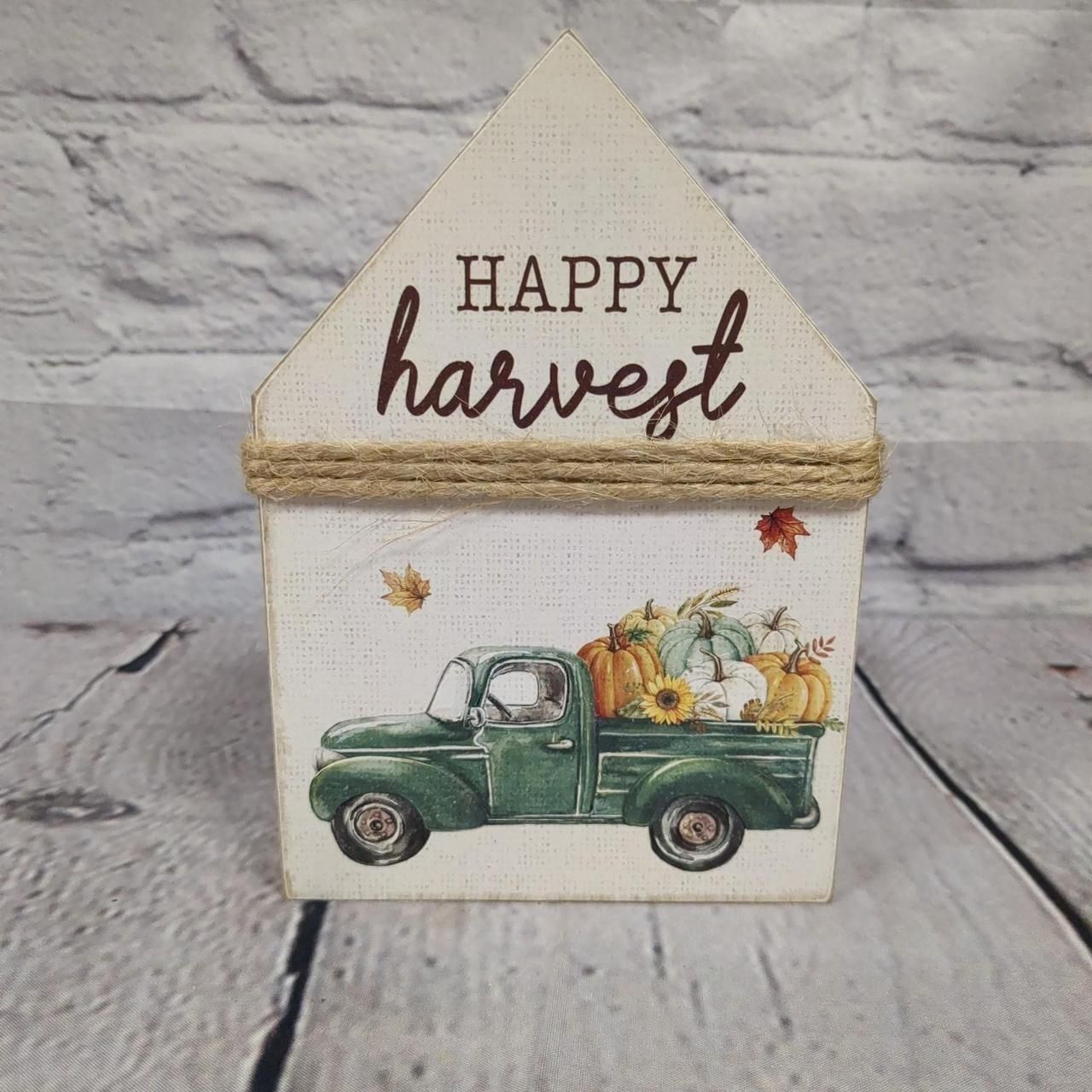 Happy Harvest Truck Sign Decor 