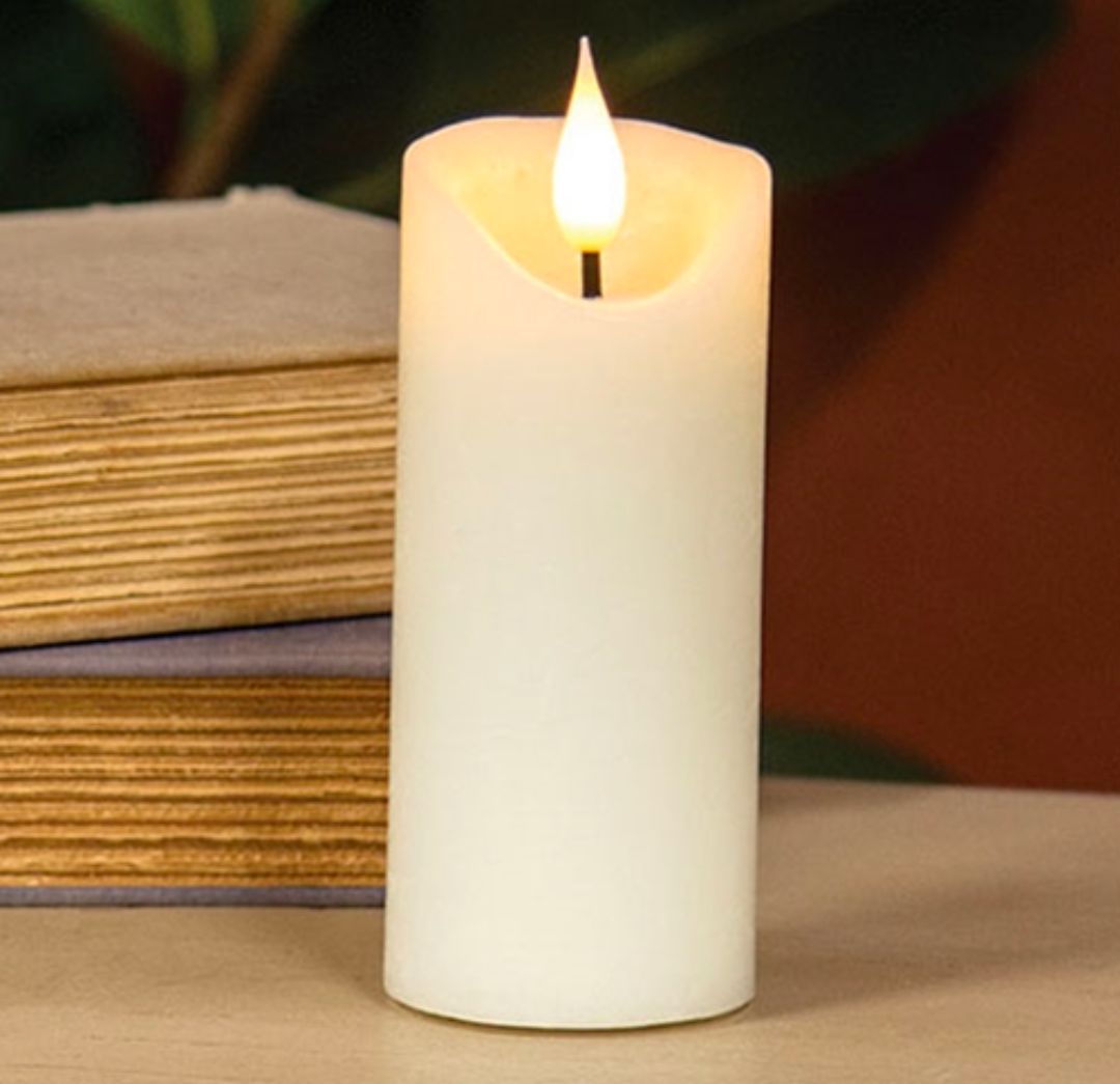 5" Ivory Blow Out Timer Pillar Candle 