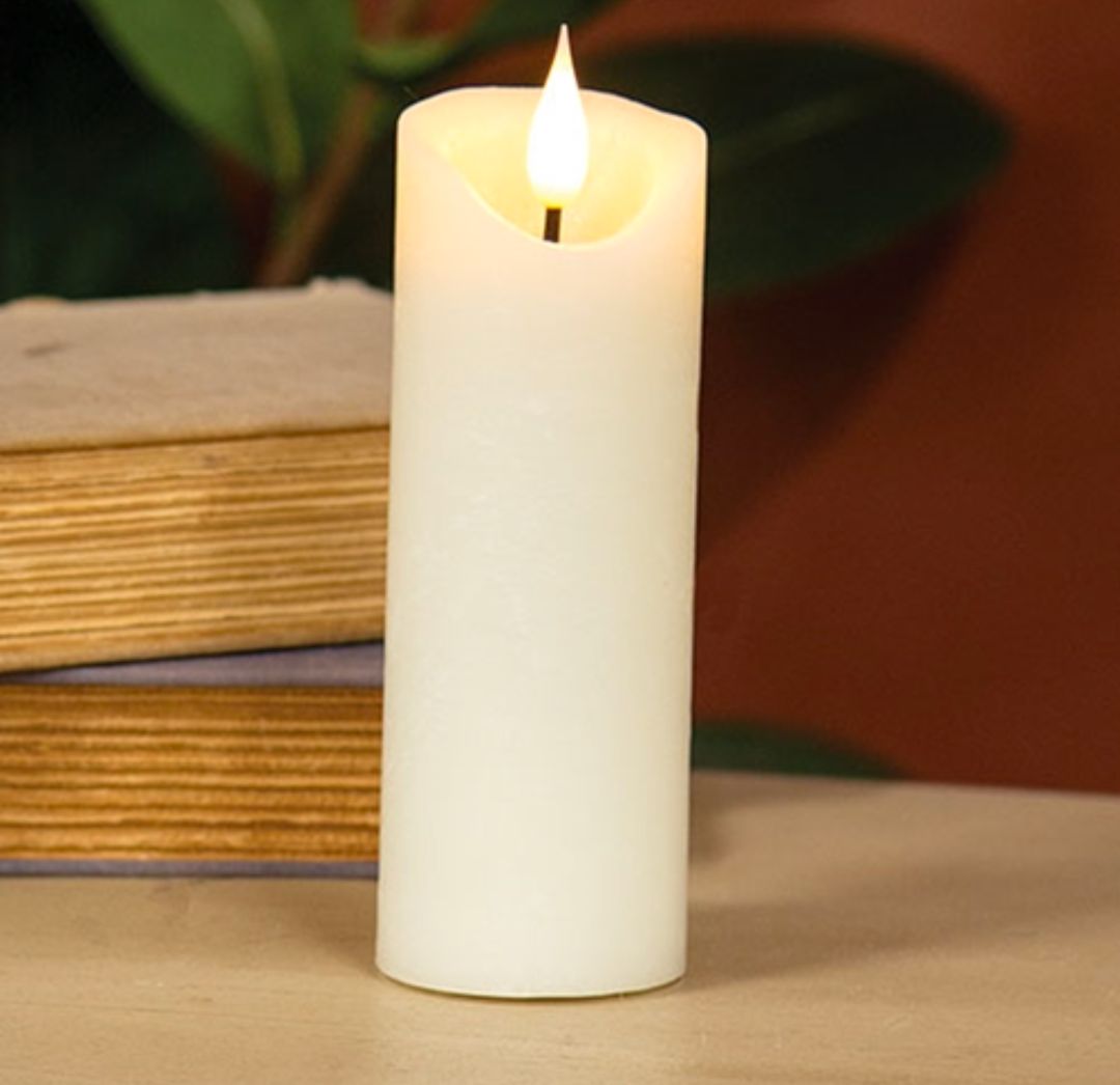 6" Ivory Blow Out Timer Pillar Candle