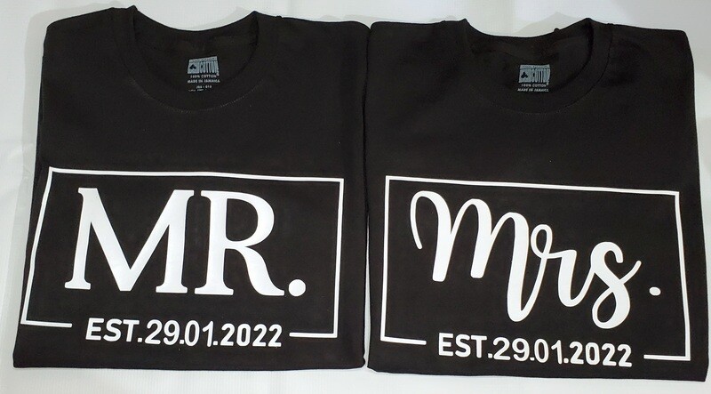 Customized Couples matching tshirts