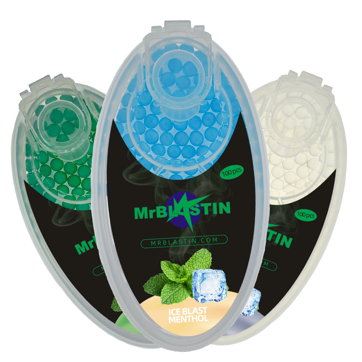Pack of 3 | GREEN MINT - ICE BLAST MENTHOL - BLACK ICE MENTHOL