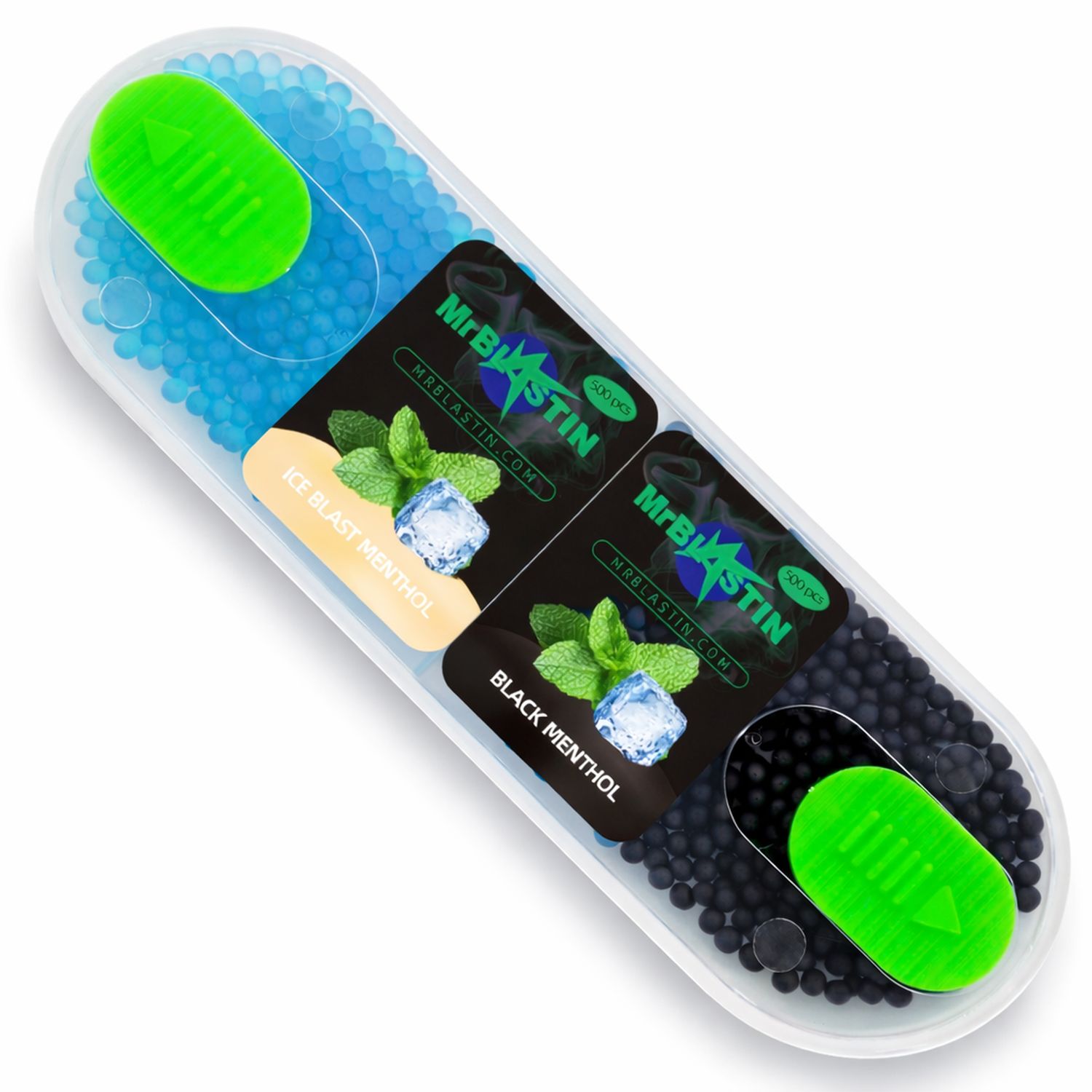 1000 Crushballs Box - 500 ICE BLAST MENTHOL &amp; 500 BLACK MENTHOL