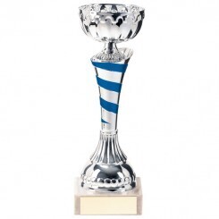 Eternity Cup Silver & Blue 300mm