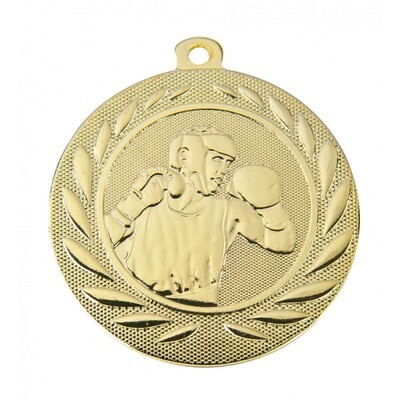Boxing 50mm Medal Gold
