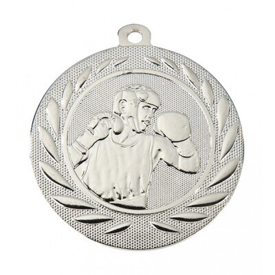 Boxing 50mm Medal Silver