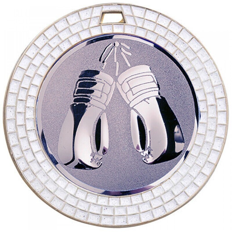 Boxing Medal Gemstone 70mm  Silver