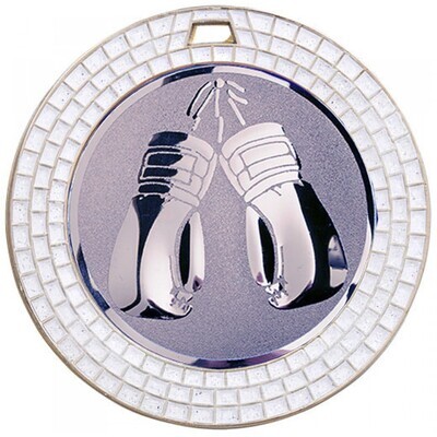 Boxing Medal Gemstone 70mm Silver