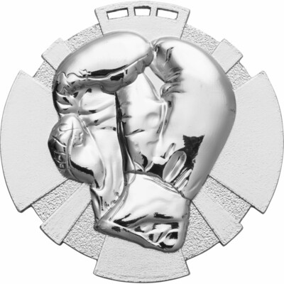Boxing Medal 80mm Silver