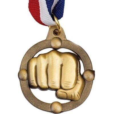 45mm MMA Medal with Red/White/Blue/Ribbon