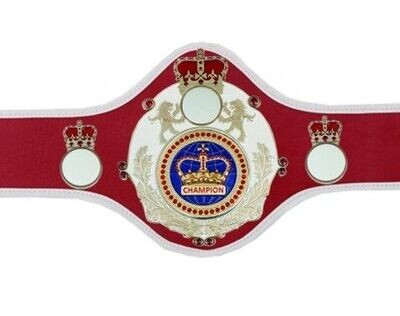 Championship Belt Queen Red White Trim
