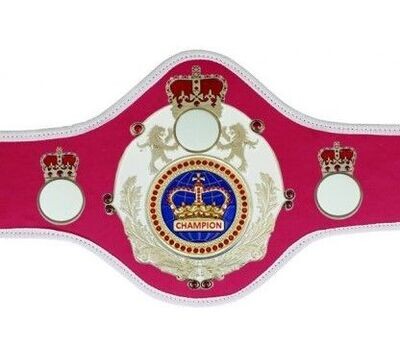 Championship Belt Queen Pink with White Trim