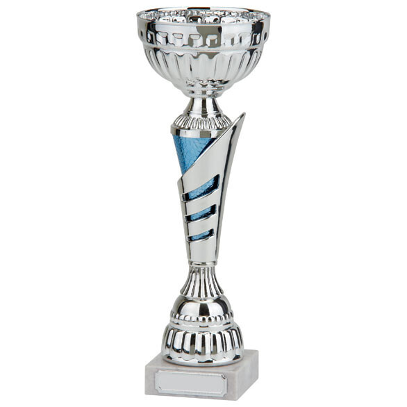 Vanquish Cup  Silver & Blue 320mm