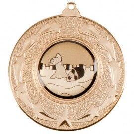 Star Burst Gold 50 mm Medal