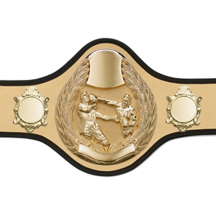 Boxing Championship Belt Pro Gold with Black Trim