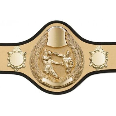 Boxing Championship Belt Pro Gold with Black Trim