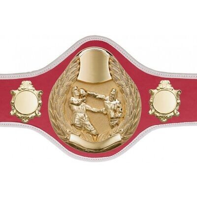 Boxing Championship Belt Pro Pink With White Trim