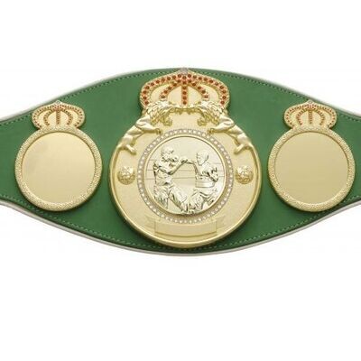 Championship Belt Pro Lion With Green & White Trim