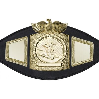 MMA Championship Belt Black with Eagle