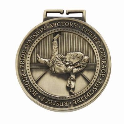 Olympia Judo Medal Antique Gold 70 mm