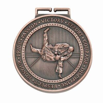 Olympia Judo Medal Antique Bronze 70 mm