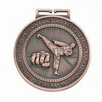 Olympia Karate Medal Antique  Bronze 70 mm