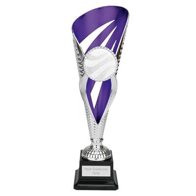 Grand Voyager Cup Silver & Purple 31.5cm