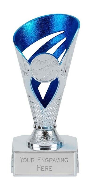 Voyager Cup Silver & Blue 15 cm
