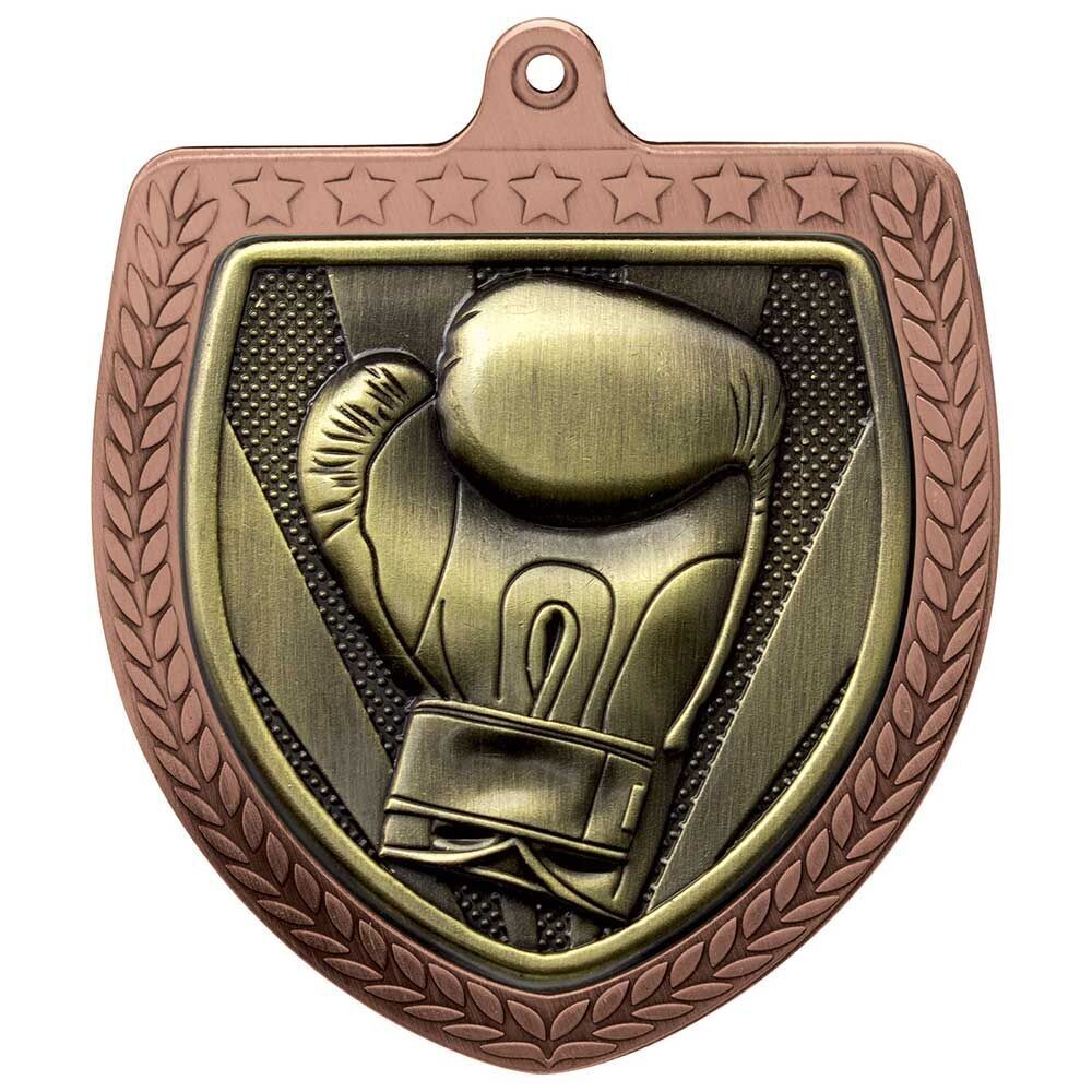 Bronze Cobra Boxing Shield Medal