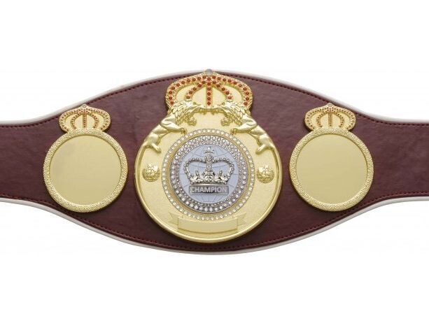 Championship ProLion Belt Burgundy with White Trim