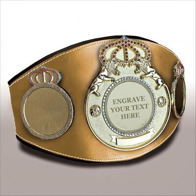 Championship ProLion Belt Light Gold with Black Trim