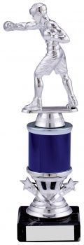 Silver Blue Boxing Trophy 9.50 inch