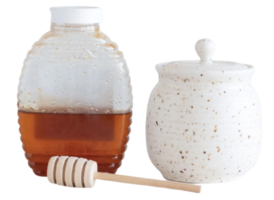 Speckled Honey Jar w/wand