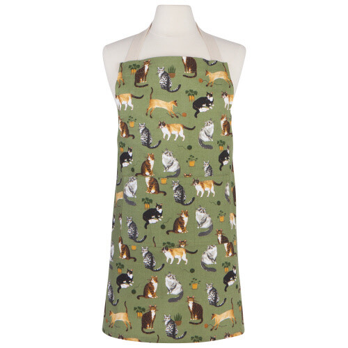 Apron - Cat Collection, green