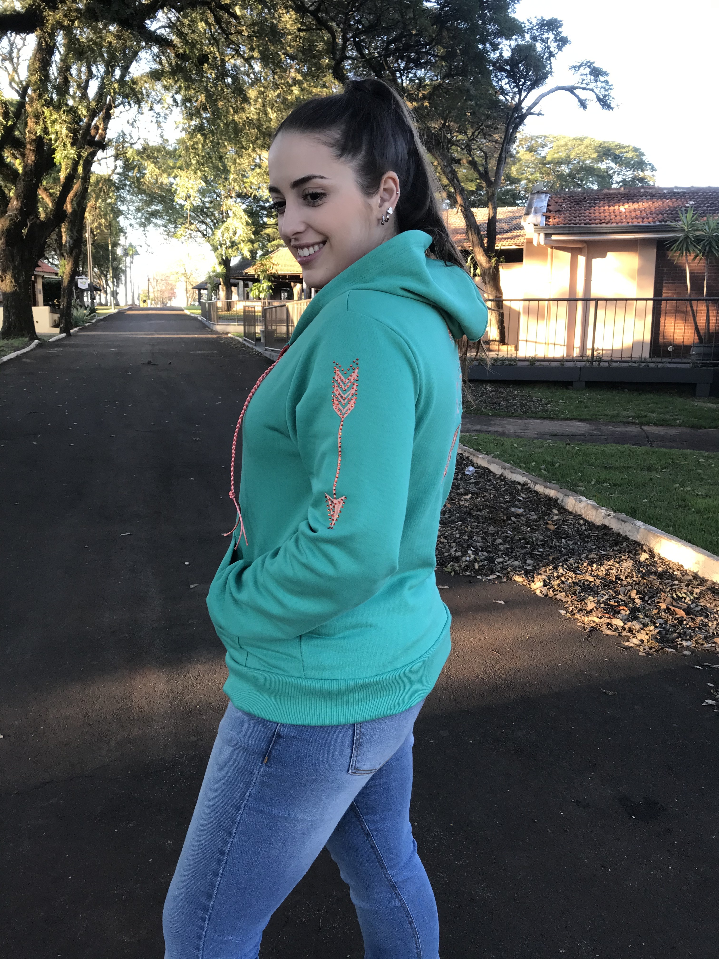 JAQUETA MOLETOM VERDE