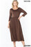 Brown Zenana Midi Dress