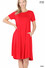 Red Zenana Scoop Neck Dress Short Sleeve