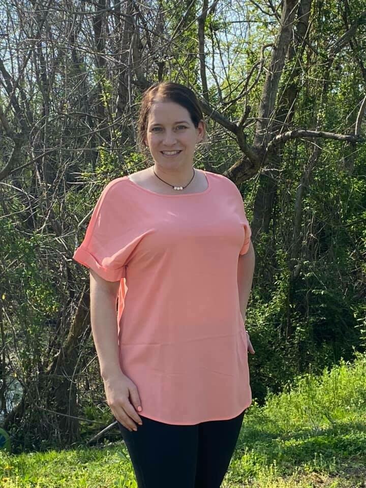 Peach Cuff Short Sleeve