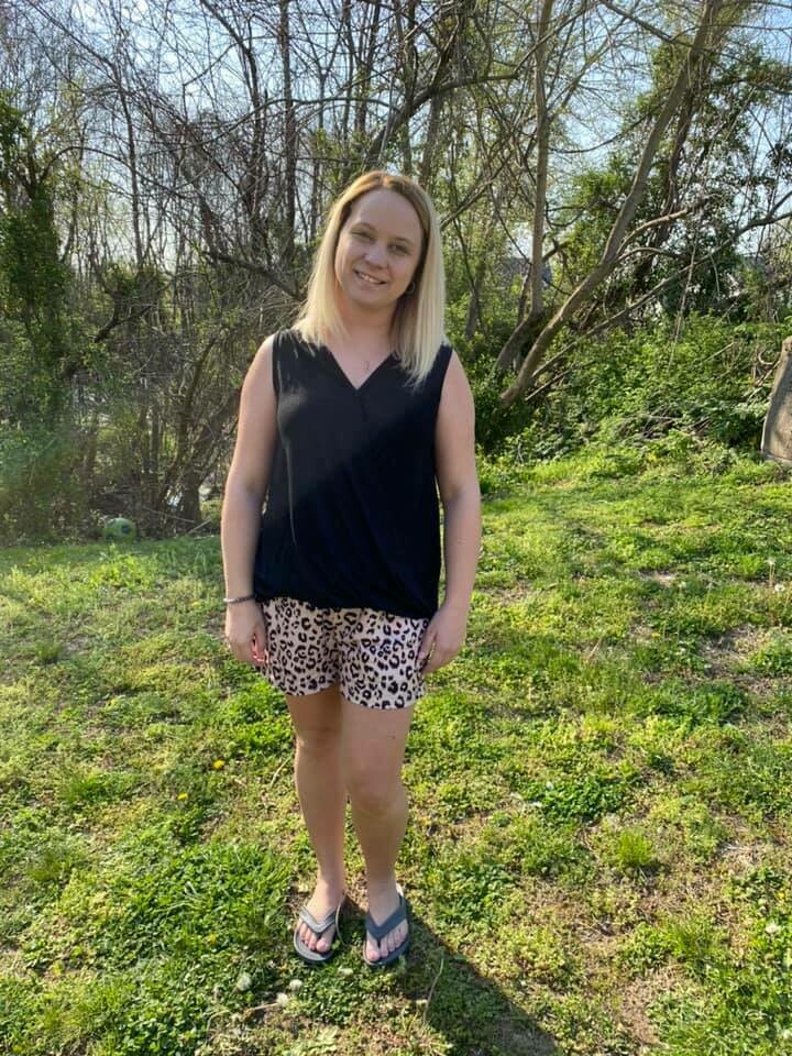 Tan Leopard Shorts