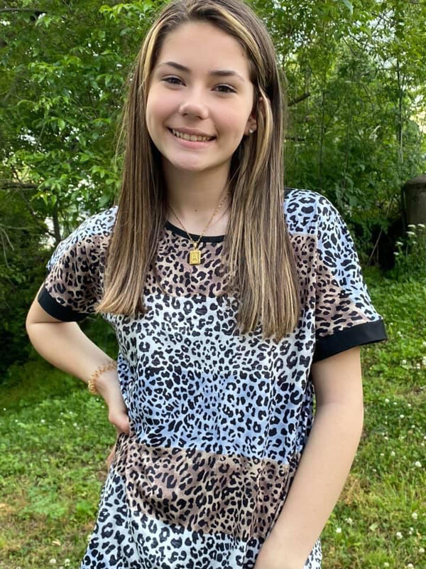 Striped Leopard Tee