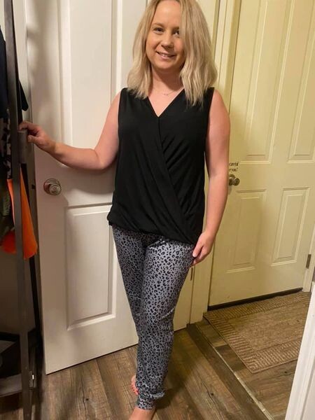 Grey/Black Leopard Lounge Pants