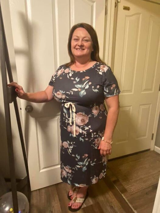 Grey Floral  Dress